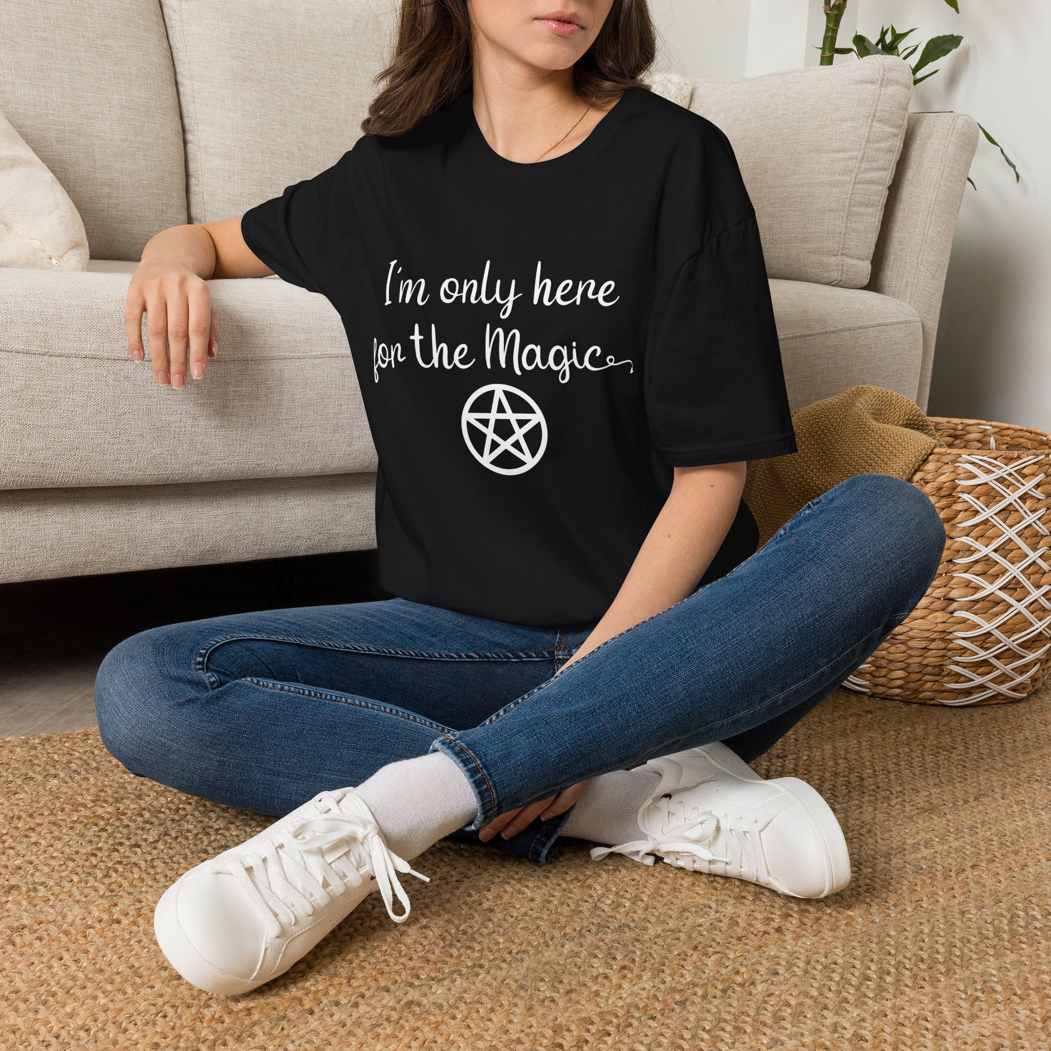 I’m Only Here for the Magic Pentagram T-Shirt - Image 2